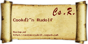 Csokán Rudolf névjegykártya