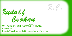 rudolf csokan business card